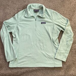 Patagonia Mint Green Quarter-Zip Fleece